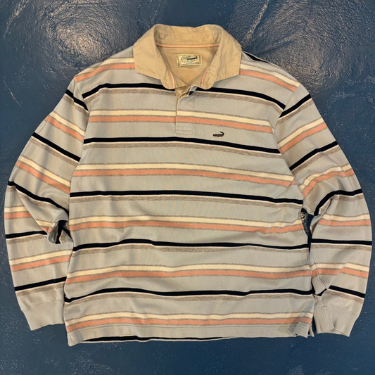 Vintage Crocodile Baby Blue/Navy Striped