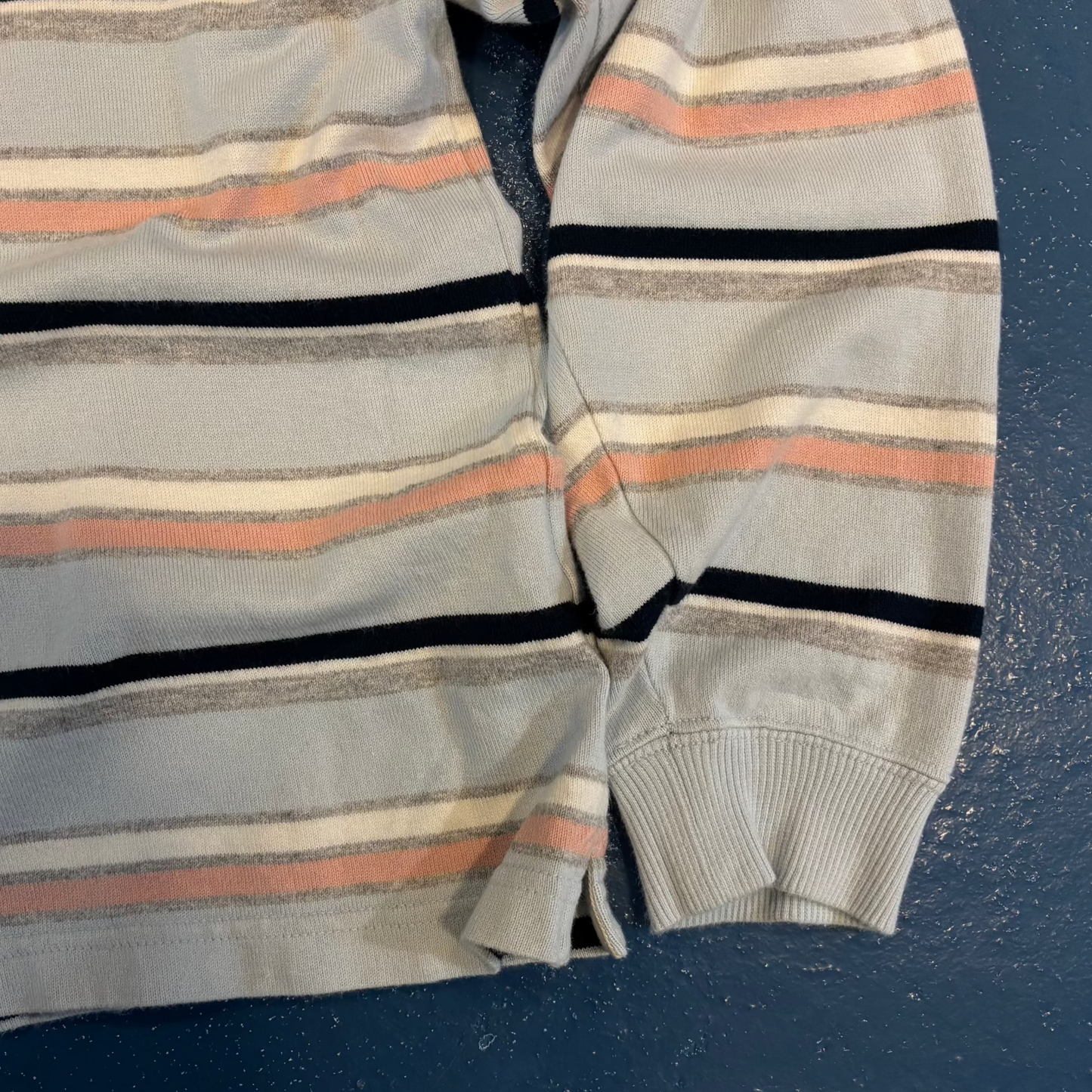 Vintage Crocodile Baby Blue/Navy Striped