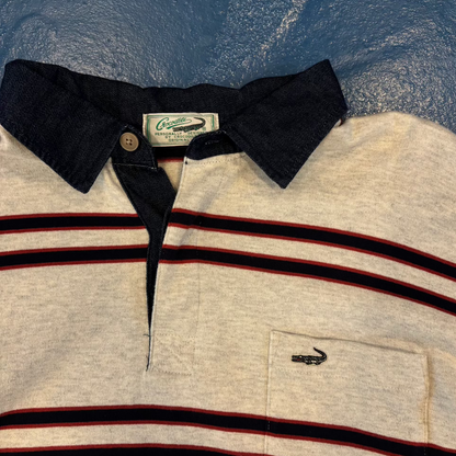 Vintage Crocodile White/Navy Striped